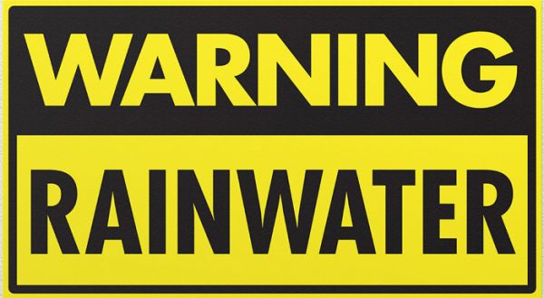 Warning Rainwater (Self Adhesive)