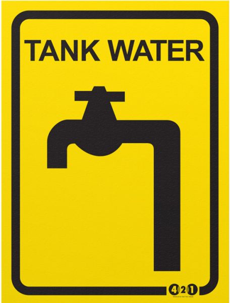 Tank Water - Yellow and Black (Self Adhesive)