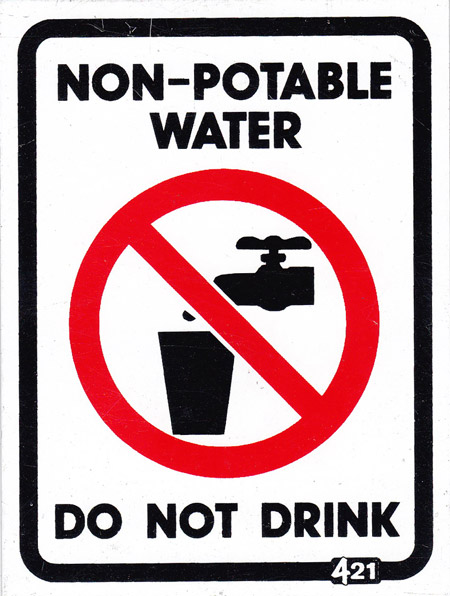 Non-Potable Water Do Not Drink (Metal)