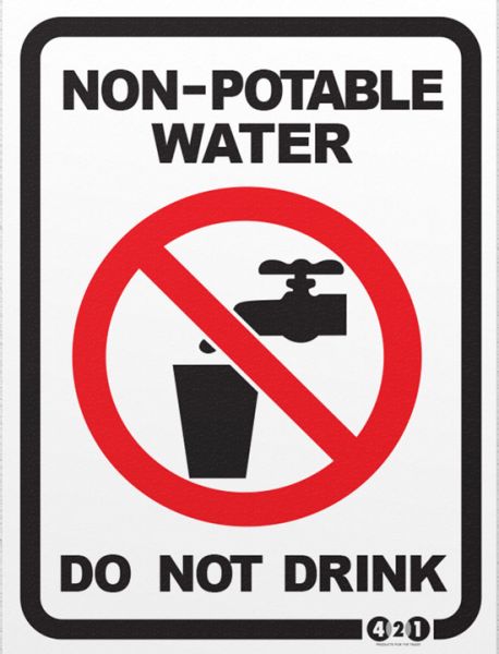 Non-Potable Water Do Not Drink (Self Adhesive)