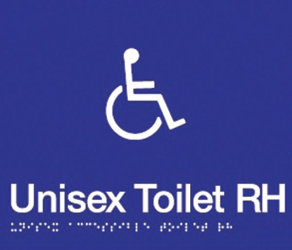 Unisex Disabled Toilet RH Braille