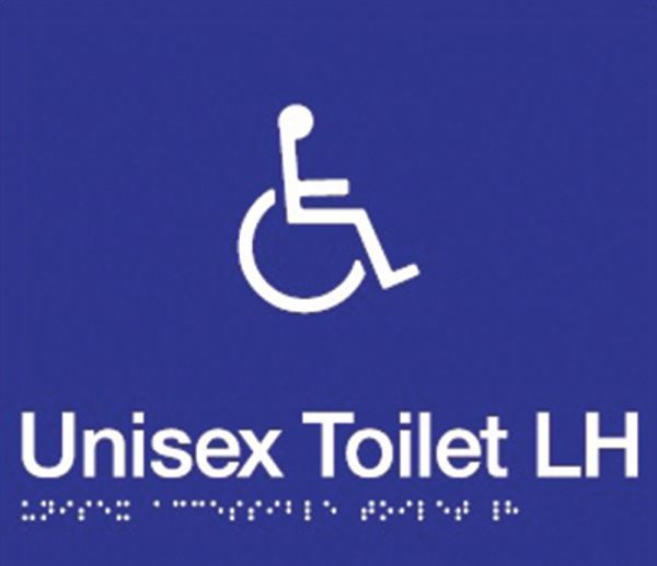Unisex Disabled Toilet LH Braille